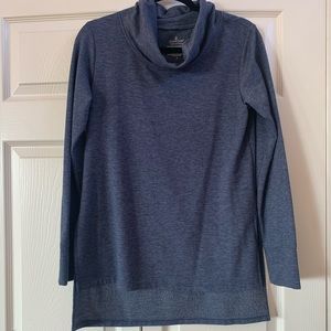 Heathered Navy Tunic Sweatshirt- Size Small